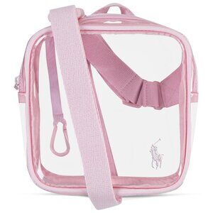 Ralph Lauren Childrenswear Girls Pink Polo Square Clear Crossbody Bag NWT